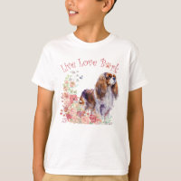 Niedlich Cavalier King Charles Spaniel Dog Floral