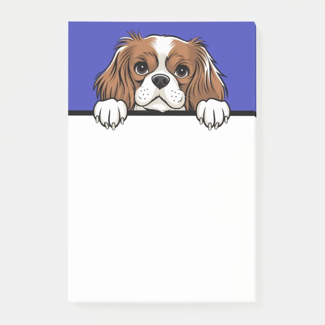 Niedlich Cavalier King Charles Spaniel Dog Lover Post-it Klebezettel (Vorderseite)