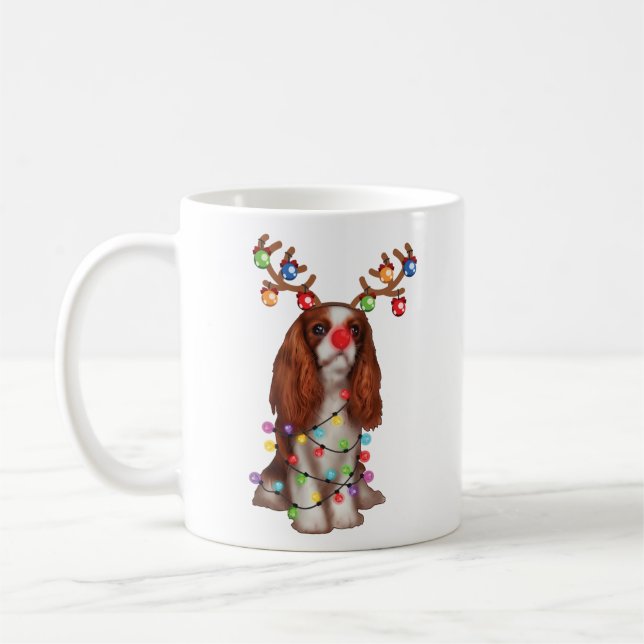 Niedlich Cavalier King Charles Spaniel Funny Xmas  Kaffeetasse (Links)