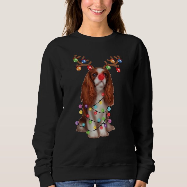 Niedlich Cavalier King Charles Spaniel Funny Xmas  Sweatshirt (Vorderseite)