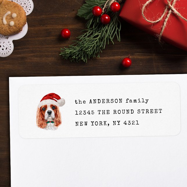 Niedlich Cavalier Spaniel Weihnachtshunde Rücksend (Von Creator hochgeladen)