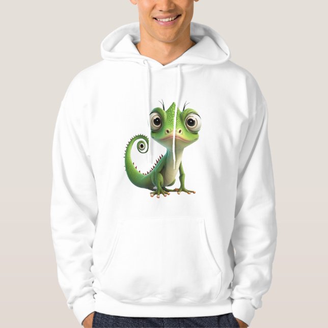 Niedlich Chameleon Pocket Hoodie - Funny Cartoon p (Vorderseite)