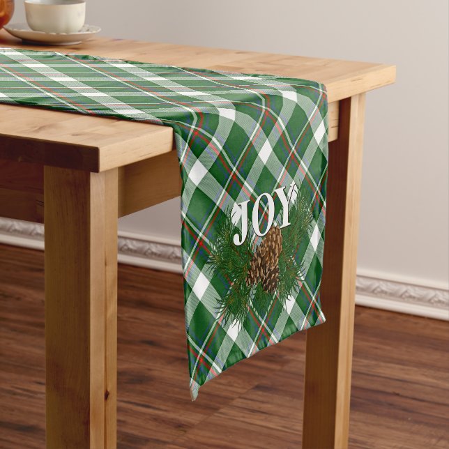 Niedlich Charming Happy Holidays Joy Cabin Wohnges Kurzer Tischläufer (Beispiel)