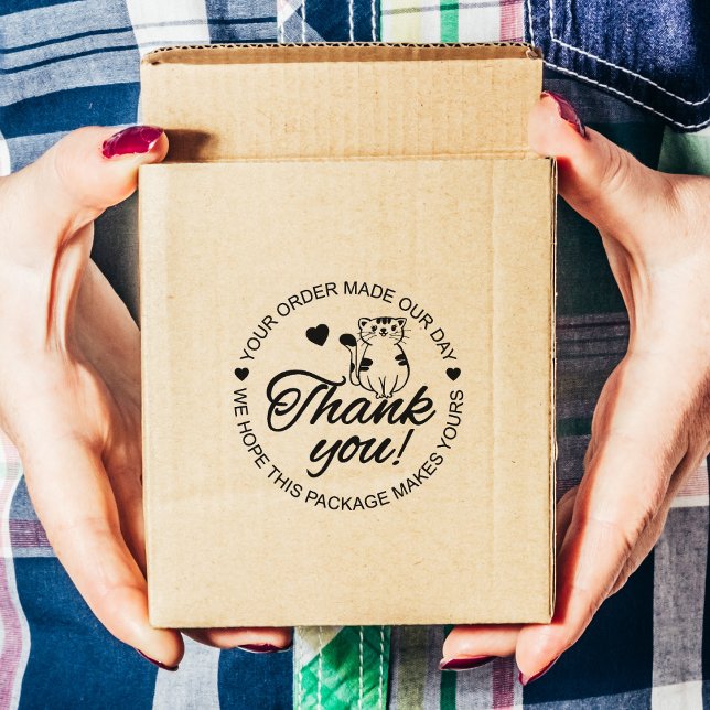 Niedlich Chat Vielen Dank Gummistempel (Von Creator hochgeladen)