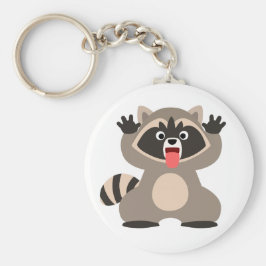 Niedlich Cheeky Cartoon Raccoon Schlüsselanhänger