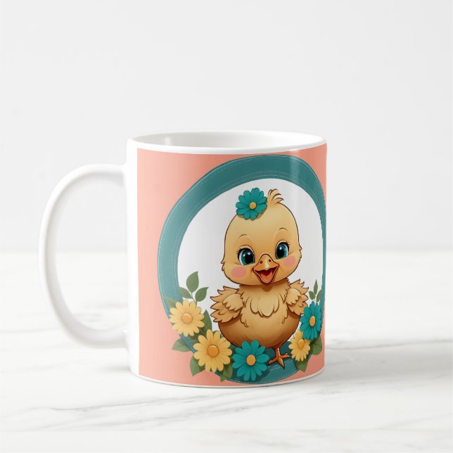 Niedlich Cheeky Chicky Pun Tasse (Links)