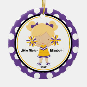 Niedlich Cheerleader Little Sister Weihnachtsschmu Keramikornament