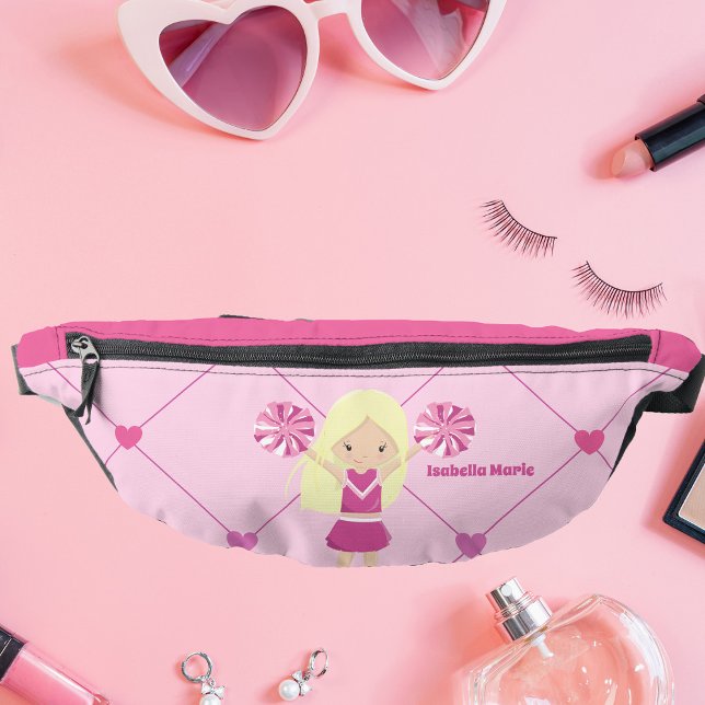 Niedlich Cheerleader Pink Personalisiert Blonde Gi Bauchtasche (Von Creator hochgeladen)