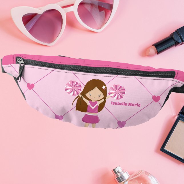 Niedlich Cheerleader Pink Personalisiert Cheer Bauchtasche (Von Creator hochgeladen)