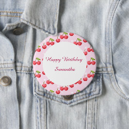 Niedlich Cherry 1. Geburtstag Party Button