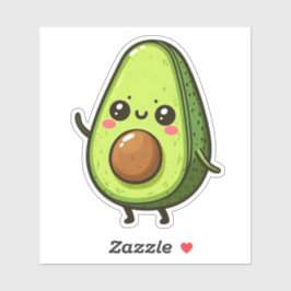 Niedlich Chibi Avocado Aufkleber