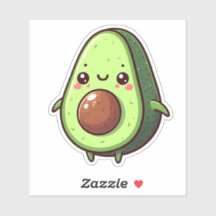 Niedlich Chibi Avocado Aufkleber