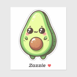 Niedlich Chibi Avocado Aufkleber