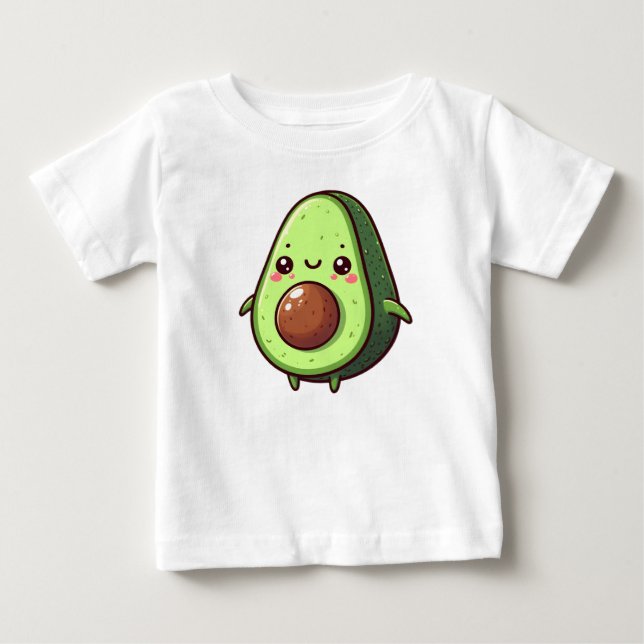 Niedlich Chibi Avocado Baby T-shirt (Vorderseite)