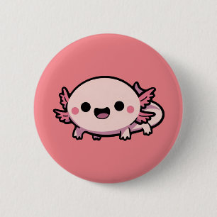 Niedlich Chibi Axolotl Button