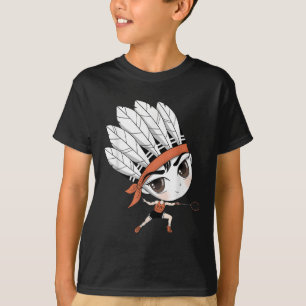 Niedlich Chibi Badminton Birdie Manga Cartoon T-Shirt