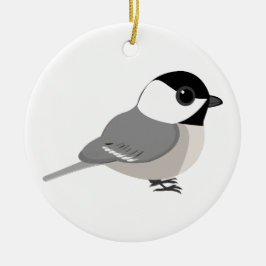 Niedlich Chibi Chickadee Keramikornament