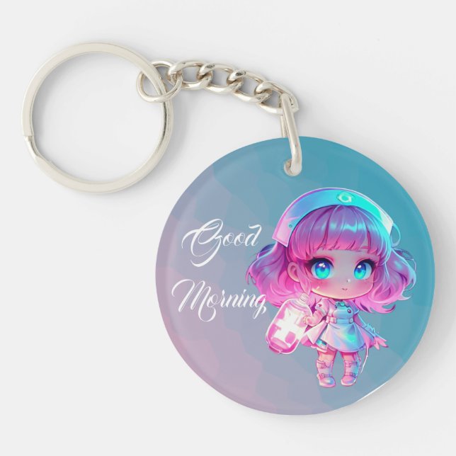 Niedlich Chibi Dancing 3 Schlüsselanhänger (Vorderseite)