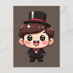 Niedlich Chibi Gentleman Postkarte
