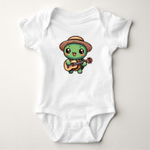 Niedlich Chibi Turtle Playing Guitar