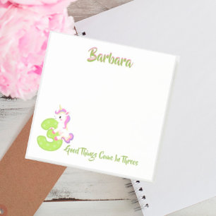 Niedlich Chic Girly Script Name Post-it Klebezettel