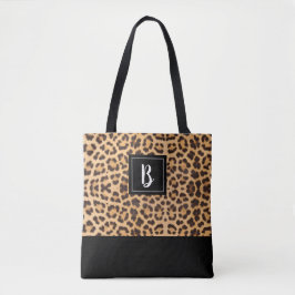 Niedlich Chic Leopard Animal Print Brown Black Ini Tasche