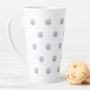 Niedlich Chic Muster Blume Lavendel Polka Dot Milchtasse