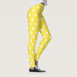 Niedlich Chic Yellow Polka Dots Muster Mode Leggings<br><div class="desc">Benutzerdefiniert, Retro, cool, niedlich, chic, stilvoll, trendig, atemberaubend, von Hand genäht, weiße Polka-Punkte auf gelben Mustern Frauen in vollem Umfang Trainingssport Yoga-Fitnessraum mit Leggings-Hosen, die sich für Ihren Körper ausdehnt, Umarmungen an allen richtigen Stellen anzieht, sich nach dem Waschen zurückprallt und ihre Form bei wiederholtem Verschleiß nicht verliert. Macht ein...</div>