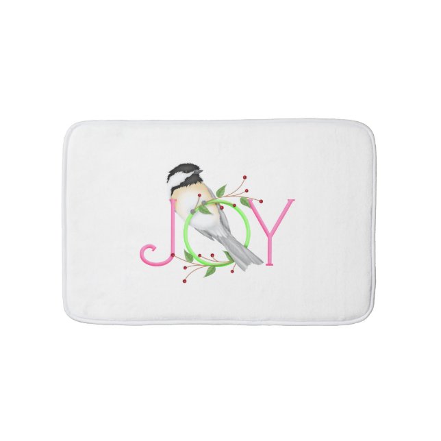 Niedlich Chickadee "Joy" Badematte (Vorderseite)