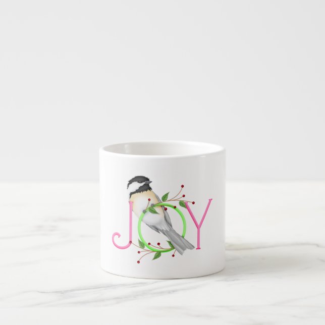 Niedlich Chickadee "Joy" Espressotasse (Vorderseite)