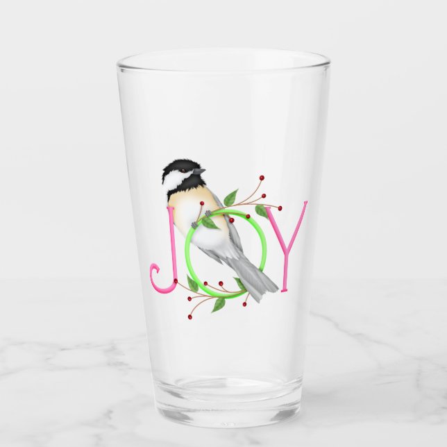 Niedlich Chickadee "Joy" Glas (Vorderseite)