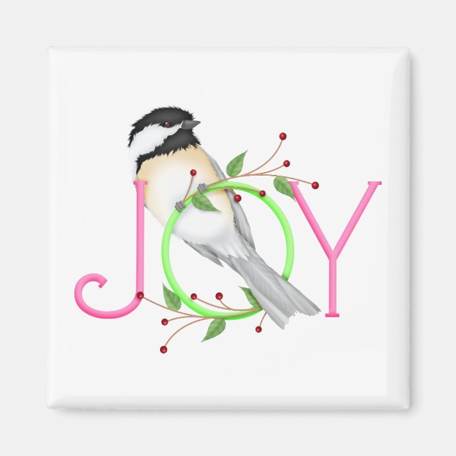 Niedlich Chickadee "Joy" Magnet (Vorne)