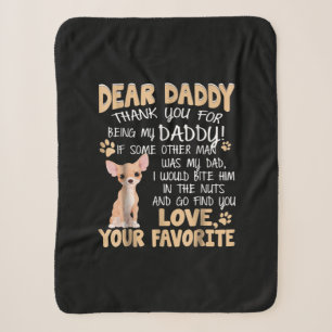 Niedlich Chihuahua   Lieber Daddy Gift Idee Vatert Sherpadecke
