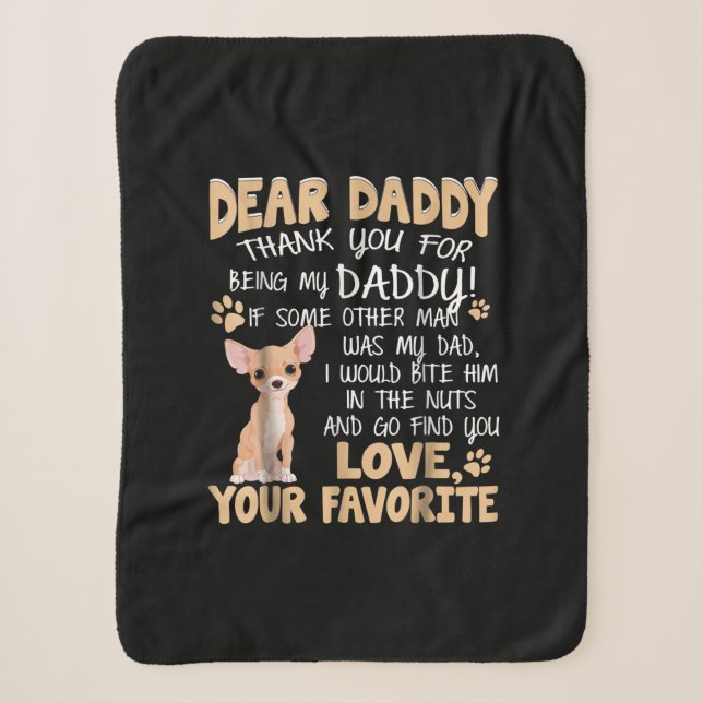 Niedlich Chihuahua | Lieber Daddy Gift Idee Vatert Sherpadecke (Vorderseite)