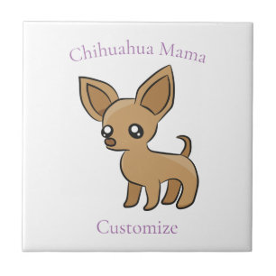 Niedlich Chihuahua Mama Art Thunder_Cove Fliese