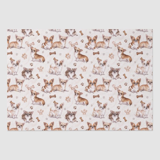 Niedlich Chihuahua Seidenpapier (Vorderseite)