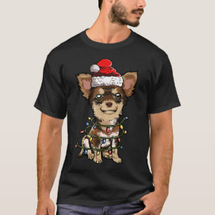 Niedlich Chihuahua Weihnachtsbaum Lichter Xmas Do T-Shirt