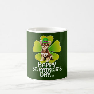 Niedlich Chihuahua Welppy Hat St. Patrick Day Kaffeetasse