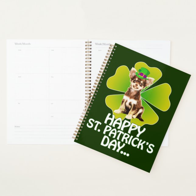 Niedlich Chihuahua Welppy Hat St. Patrick Day Planer (Anzeige)