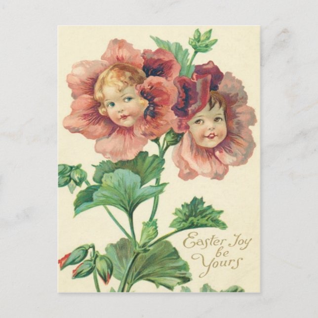 Niedlich Children Red Carnation Postkarte (Vorderseite)