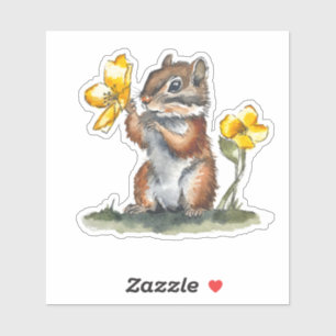 Niedlich Chipmunk Aufkleber