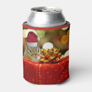 Niedlich Chipmunk Frohe Weihnachten Dosenkühler