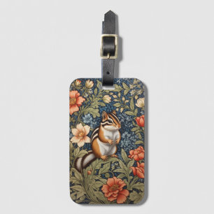 Niedlich Chipmunk William Morris Inspirierte flora Gepäckanhänger