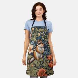 Niedlich Chipmunk William Morris Inspirierte flora Schürze