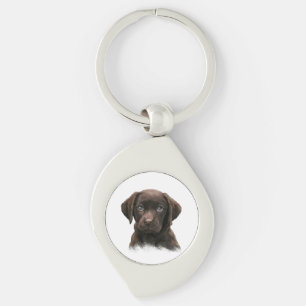 Niedlich Chocolate Labrador Puppy Schlüsselanhänger