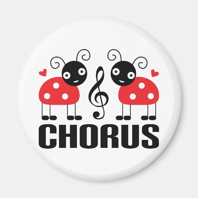 Niedlich Chorus Red Ladybugs Magnet (Vorne)