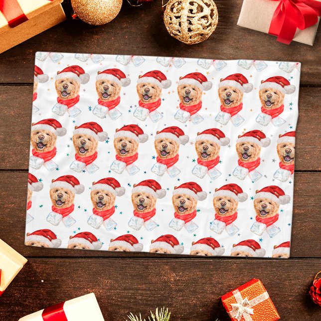 Niedlich Chow Chow Dog Weihnachtsmuster Fleecedecke (Von Creator hochgeladen)