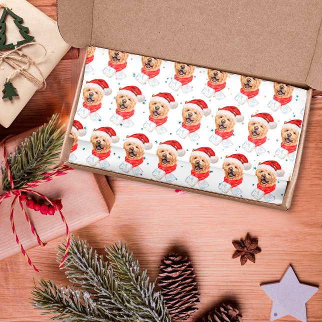 Niedlich Chow Chow Dog Weihnachtsmuster Seidenpapier (Von Creator hochgeladen)