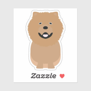 Niedlich Chow Chow Doppy Welpe Kiss Cut Vinyl Aufkleber