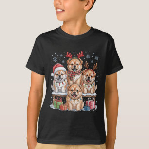 Niedlich Chow Chow Weihnachten Welpen Hunde Liebha T-Shirt